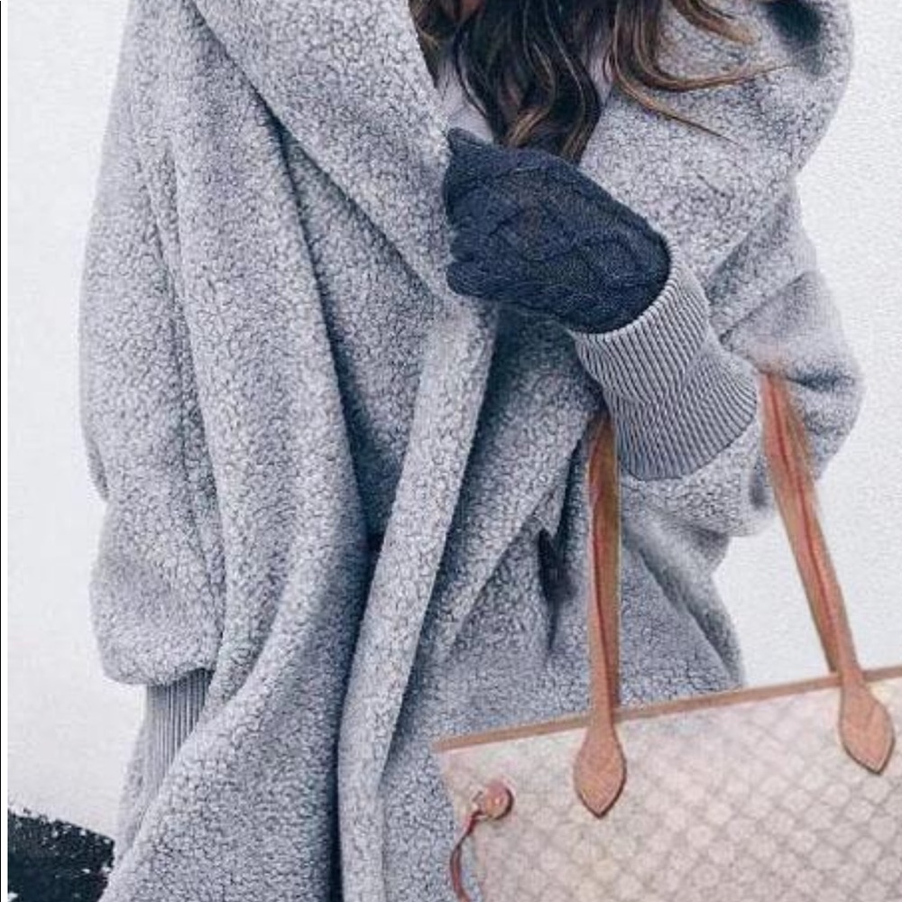 Grey fleece jacket